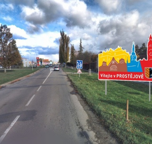 Uvítací cedule v Prostějově vyvolaly kritiku