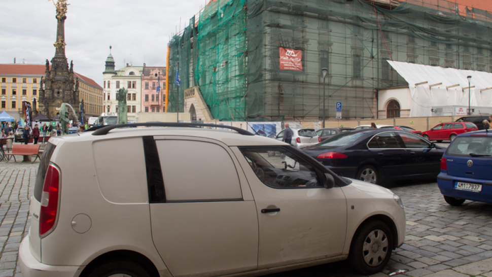 22. září, den bez aut. A takto to vypadá na Horním náměstí v Olomouci...